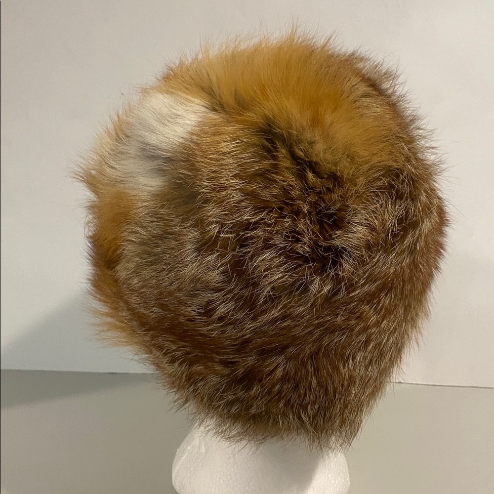 Vintage Brown Fur Hat Genuine Fur Winter Cold Weather Size 52” - Picture 3 of 14